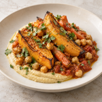 Roasted Squash, Chickpea Cream and Coriander Tomato - Fresh Start 30: A Journey To Better Health Roasted Squash, Chickpea Cream and Coriander Tomato